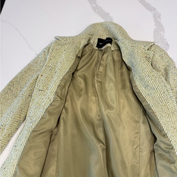 Moda International Cream Herringbone Trench Coat - Picture 6 of 7